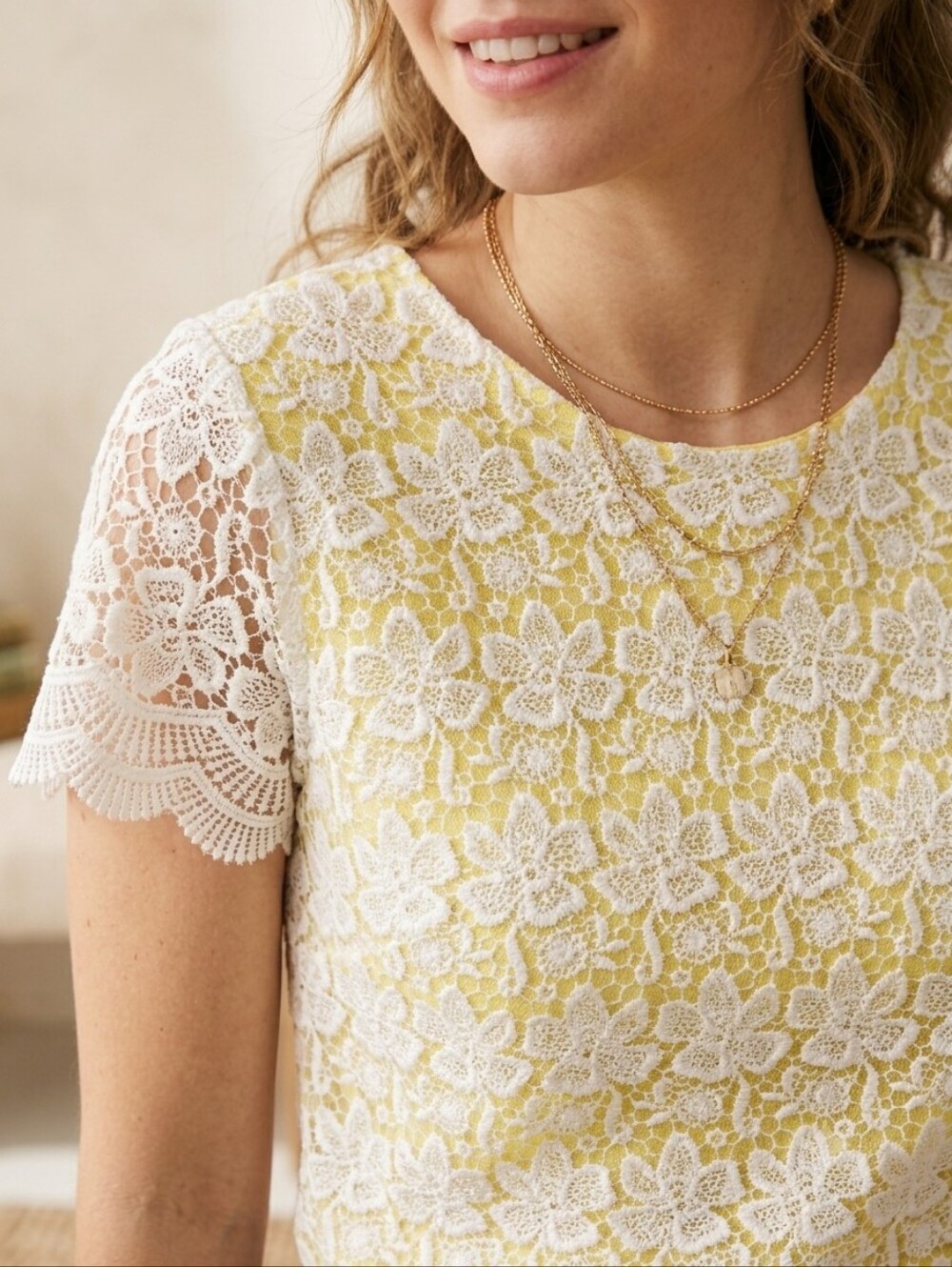 M&S Collection Lace Blouse Coquette Cottagecore Floral Romantic Coastal Grandma
